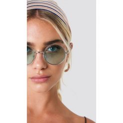 NA-KD Accessories Okrągłe okulary przeciwsłoneczne - Green,Silver. Szare okulary przeciwsłoneczne damskie aviatory NA-KD Accessories, okrągłe. Za 52,95 zł.