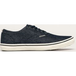 Jack & Jones - Tenisówki. Niebieskie trampki męskie Jack & Jones, bez wzorów, z gumy, na sznurówki. Za 169,90 zł.