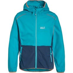 Jack Wolfskin TURBULENCE Kurtka Softshell lake blue. Niebieskie kurtki sportowe damskie Jack Wolfskin, z poliesteru. W wyprzedaży za 215,20 zł.
