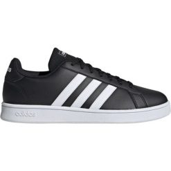 Buty męskie adidas Grand Court Base EE7900. Czarne buty sportowe męskie Adidas, ze skóry, z paskami, tenisowe. Za 195,00 zł.
