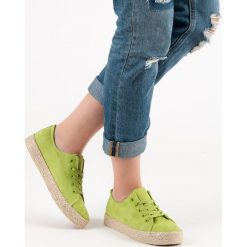 ZIELONE TRAMPKI ESPADRYLE. Żółte espadryle damskie marki KYLIE. Za 50,00 zł.