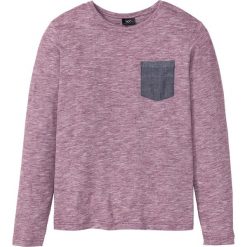Shirt z długim rękawem i kieszonką z batystu bonprix czerwony klonowy melanż. Czerwone koszulki męskie bonprix, s, bez wzorów, bez kołnierzyka, z długim rękawem, długie. Za 44,99 zł.