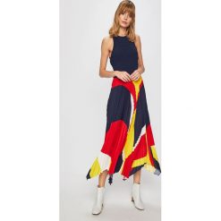 Polo Ralph Lauren - Sukienka. Szare sukienki damskie marki Polo Ralph Lauren, na co dzień, bez wzorów, z elastanu, casualowe, z okrągłym kołnierzem, bez rękawów, mini, rozkloszowane. Za 1699,00 zł.