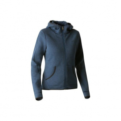 Bluza na zamek z kapturem Gym & Pilates 900 damska. Niebieskie bluzy damskie marki DOMYOS, xl, bez wzorów, z bawełny, bez rękawów, z kapturem. Za 109,99 zł.