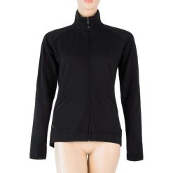 Sensor Merino Upper bluza damska Celozip Black S. Czarne bluzy sportowe damskie Sensor, s, bez wzorów, ze skóry, bez rękawów, bez kaptura. W wyprzedaży za 379,00 zł.