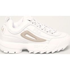 Fila - Buty DisruptorbM WMN CR. Białe buty sportowe damskie Fila, bez wzorów, z gumy, sportowe. Za 429,90 zł.