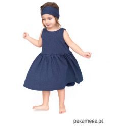 Sukienki dziewczęce: sukienka summer granatowa polka dot