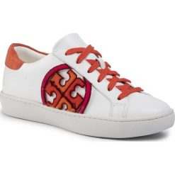 Sneakersy TORY BURCH - T-Logo Fil Coupe Sneaker 61710 White/Poppy Red/Multi 110. Białe półbuty damskie Tory Burch, ze skóry. Za 1179,00 zł.
