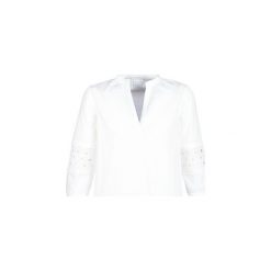 Bluzki Ikks BN13245-01. Białe bluzki damskie IKKS, bez wzorów, bez kołnierzyka, bez rękawów. Za 274,50 zł.