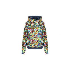 Bluza Power of Color. Brązowe bluzy z kieszeniami damskie marki Dreslove, m, w kolorowe wzory, z jeansu. Za 249,00 zł.