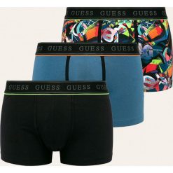 Guess Jeans - Bokserki (3-pack). Czarne bokserki męskie Guess Jeans, z aplikacjami, z elastanu. Za 169,90 zł.