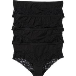 Figi: Figi „panty” z koronką (4 pary) bonprix czarny