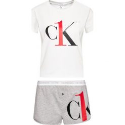 Piżama Calvin Klein Underwear Short Set 000QS6443E. Białe piżamy damskie Calvin Klein Underwear, m, bez wzorów, z elastanu, bez rękawów. Za 269,00 zł.