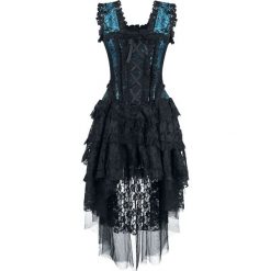 Burleska Ophelie Dress Sukienka czarny/niebieski. Niebieskie sukienki damskie koronkowe marki Burleska, xl, w koronkowe wzory, z falbankami. Za 569,90 zł.