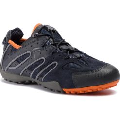 Półbuty GEOX - U Snake J U4207J 02214 C0820 Navy/Orange. Niebieskie półbuty męskie Geox, na co dzień, bez wzorów, ze skóry, eleganckie, bez zapięcia. W wyprzedaży za 259,00 zł.