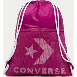 Converse - Plecak. Fioletowe plecaki damskie Converse, z nadrukiem, z materiału. Za 79,90 zł.