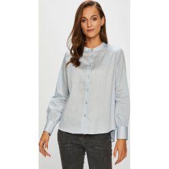 Jacqueline de Yong - Koszula. Niebieskie bluzki damskie marki Jacqueline de Yong, z bawełny, casualowe, z długim rękawem. W wyprzedaży za 59,90 zł.