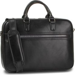 Torba na laptopa LANETTI - BMM-U-022-10-03 Black. Czarne torby męskie skórzane Lanetti, bez wzorów, ze skóry ekologicznej. Za 159,99 zł.