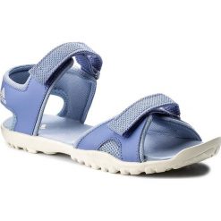 Sandały adidas - Sandplay Od K CM7647 Aerblu/Chablu/Aergrn. Fioletowe sandały dziewczęce Adidas, ze skóry ekologicznej, bez zapięcia. W wyprzedaży za 119,00 zł.