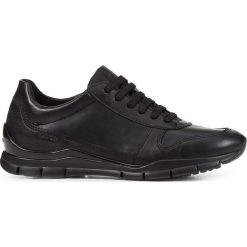 Geox - Buty. Czarne buty sportowe damskie Geox, ze skóry, sportowe. Za 429,90 zł.