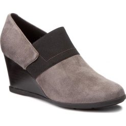 Półbuty GEOX - D Inspirat.Wed A D745ZA 00021 C6004 Chestnut. Szare półbuty damskie na koturnie marki Geox, z materiału. W wyprzedaży za 309,00 zł.