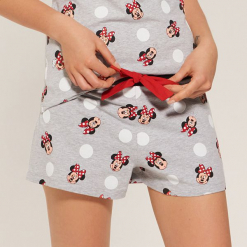 Piżamowe szorty Minnie Mouse - Jasny szar. Szare piżamy damskie marki House, l, z motywem z bajki. Za 35,99 zł.