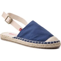 Espadryle BIG STAR - DD274A196 Navy. Niebieskie espadryle damskie BIG STAR, bez wzorów, ze skóry ekologicznej, bez obcasa. W wyprzedaży za 79,00 zł.