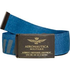 Pasek AERONAUTICA MILITARE Niebieski. Niebieskie paski męskie marki Aeronautica Militare, w paski, z tkaniny, militarne. Za 310,00 zł.