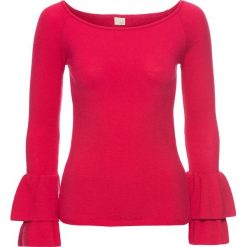 Sweter bonprix czerwony. Czerwone swetry klasyczne damskie bonprix, z dzianiny. Za 79,99 zł.