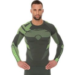 Bluzy męskie: Brubeck Bluza męska Dry z długim rękawem zielona r. M (LS13080)