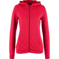 Bluza rozpinana bonprix czerwony melanż. Czerwone bluzy damskie bonprix, bez wzorów, bez rękawów, bez kaptura. Za 54,99 zł.