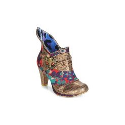 Botki Irregular Choice MIAOW. Żółte botki damskie Irregular Choice, bez obcasa, bez zapięcia. W wyprzedaży za 426,30 zł.
