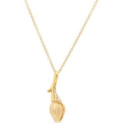 Wyjątkowy Naszyjnik - złoto 750, Brylant 0,13ct. Żółte naszyjniki męskie W.KRUK, z brylantem, złote. Za 9290,00 zł.