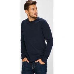 Jack & Jones - Sweter. Niebieskie swetry męskie Jack & Jones, s, bez wzorów, z bawełny, z okrągłym kołnierzem, bez kaptura. W wyprzedaży za 99,90 zł.