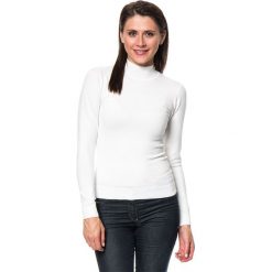 Golfy damskie: Sweter w kolorze kremowym