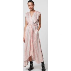 AllSaints - Sukienka Tate Masala Dress. Różowe sukienki damskie AllSaints, na co dzień, s, bez wzorów, z wiskozy, casualowe, bez kołnierzyka, bez rękawów, maxi, rozkloszowane. W wyprzedaży za 869,90 zł.
