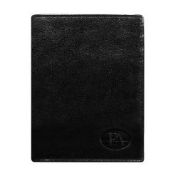 Portfel męski skórzany Pierre Andreus PW-007-BTU. Czarne portfele męskie PIERRE ANDREUS, bez wzorów, ze skóry. Za 79,90 zł.