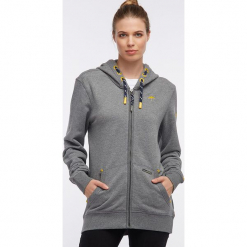 Bluza w kolorze szarym. Szare bluzy męskie rozpinane marki Schmuddelwedda, xs, z haftami. W wyprzedaży za 217,95 zł.