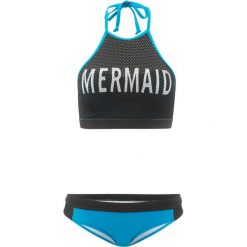 Bielizna damska: Bikini z biustonoszem bustier (2 części) bonprix czarno-turkusowy