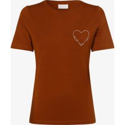 Vila - T-shirt damski – Vievie, beżowy. Brązowe t-shirty damskie Vila, s, z haftami, z bawełny, bez kołnierzyka. Za 79,95 zł.