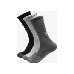 Under Armour HeatGear® 3-pack Skarpetki Czarny Biały Szary. Szare skarpetki męskie Under Armour, bez wzorów, z elastanu. Za 59,95 zł.