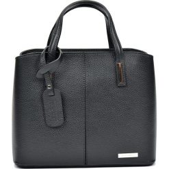 Torebki klasyczne damskie: Skórzana torebka w kolorze czarnym – 26,5 x 31 x 14,5 cm