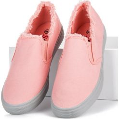 Różowe slipony ELISA. Różowe trampki i tenisówki damskie marki SEASTAR, bez wzorów, bez zapięcia. Za 59,00 zł.
