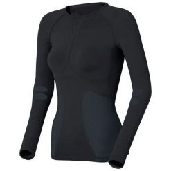 Odlo Koszulka tech. Shirt l/s crew neck EVOLUTION WARM - 180901 - 180901M. Czarne topy sportowe damskie marki Odlo, l. Za 269,95 zł.