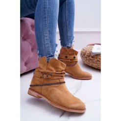 Damskie Botki Na Koturnie A3705 Camel Lucky. Brązowe koturny damskie MSMG. Za 139,00 zł.