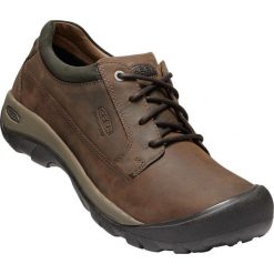 KEEN buty miejskie męskie Austin Casual Wp M Chocolate Brown/Black Olive 48. Brązowe buty sportowe męskie Keen, ze skóry, bez zapięcia. Za 569,00 zł.