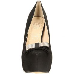 CZÓŁENKA CASU 3363-1. Czarne buty ślubne damskie Casu, na koturnie. Za 69,99 zł.