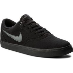 Buty NIKE - Sb Check Solar Cnvs 843896 002 Black/Anthracite. Czarne buty sportowe męskie Nike, na co dzień, bez wzorów, z gumy, eleganckie, bez zapięcia. W wyprzedaży za 179,00 zł.