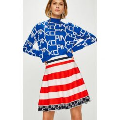 Pinko - Spódnica. Białe spódniczki damskie Pinko, s, bez wzorów, z bawełny, z podwyższonym stanem, mini, rozkloszowane. Za 659,90 zł.