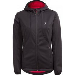 Softshell damski SFD600 - głęboka czerń - Outhorn. Pomarańczowe kurtki damskie Outhorn, bez wzorów, z softshellu, bez kaptura. W wyprzedaży za 89,99 zł.